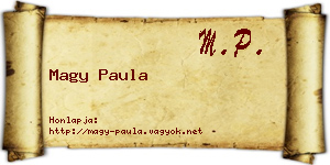 Magy Paula névjegykártya